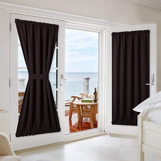 Amazon Com Nicetown French Door Blackout Curtain Thermal