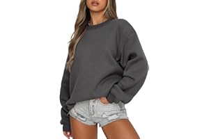 onlypuff Womens Sweatshirts Hoodies Crew Neck Pullover Sweaters Casual Comfy Fall Winter Clothes Fashion