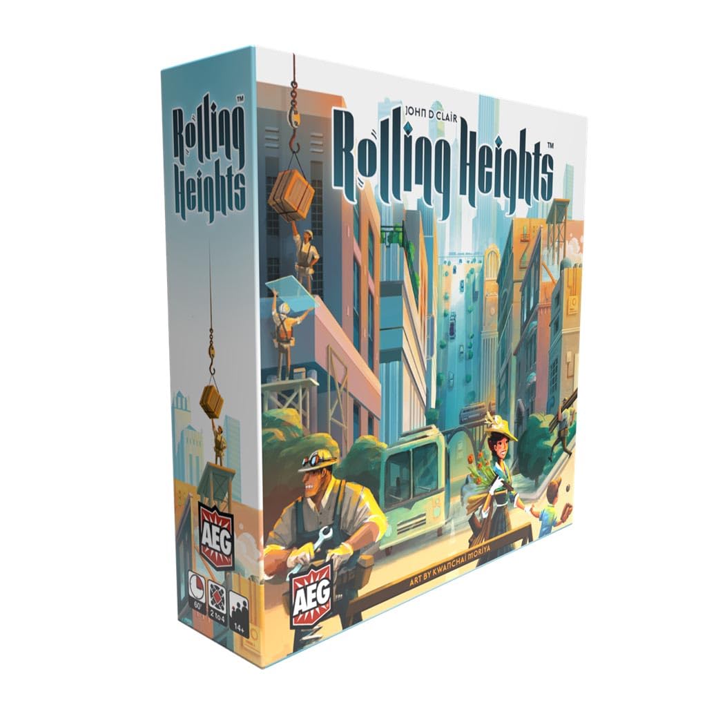 Photo 1 of AEG Rolling Heights | Roll your Meeples, Build the City | Push your Luck, Pool Building Construction Game set in the 1920's | 2-4 Players | Ages 10+