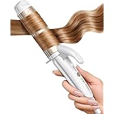 FURIDEN Lite Dual-Voltage Curling Iron: 110V-240V 1 1/2 Inch Ceramic Wide Barrel 2-in-1 Curling Iron for Chin Length Hair - Europe Travel for Soft Curls with Clamp