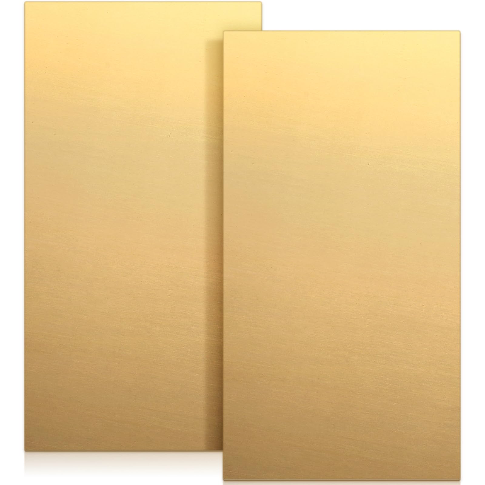 Photo 1 of Tandefio 2 Pcs Brass Sheet 12" x 6", 14 Gauge(0.06") Thickness Brass Plates Metal Film Attached Brass Plates for DIY Handicrafts Jewelry Model Crafts Repairs Electrical