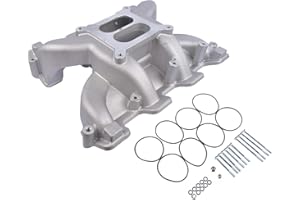 NEWZQ 300-130 Dual Plane Mid-Rise Intake Manifold Replacement for GM Corvette LS1 LS2 LS6 5.7L 6.0L V8 Cathedral Port