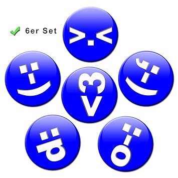 guma magneticum 2503 Imanes Smiley Frigorífico Imanes - Juego de 6 ...
