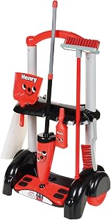 Casdon Henry Cleaning Trolley Red Toy Set with Mop & Accessories view 7