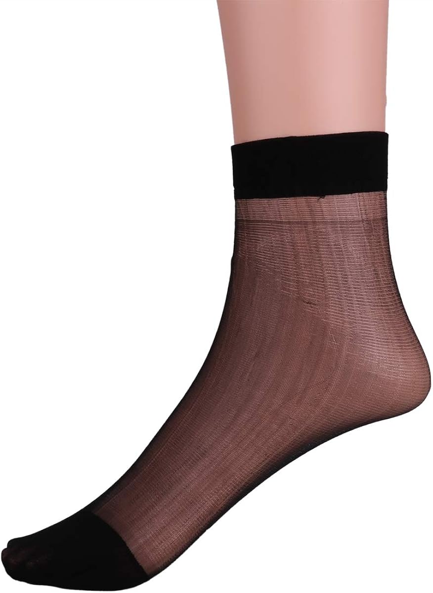iiniim 3 Pairs Mens Thin Socks Silk Sheer Over Ankle Length