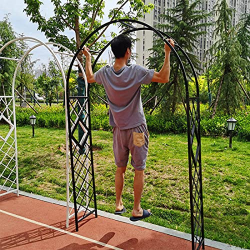 Gnova Gartenbogen Torbogen mit Gitter, Metall Rosenbogen im Freien,Rankhilfe für Pflanzen,20 mm stabiles Vierkantrohr… – Bild 7
