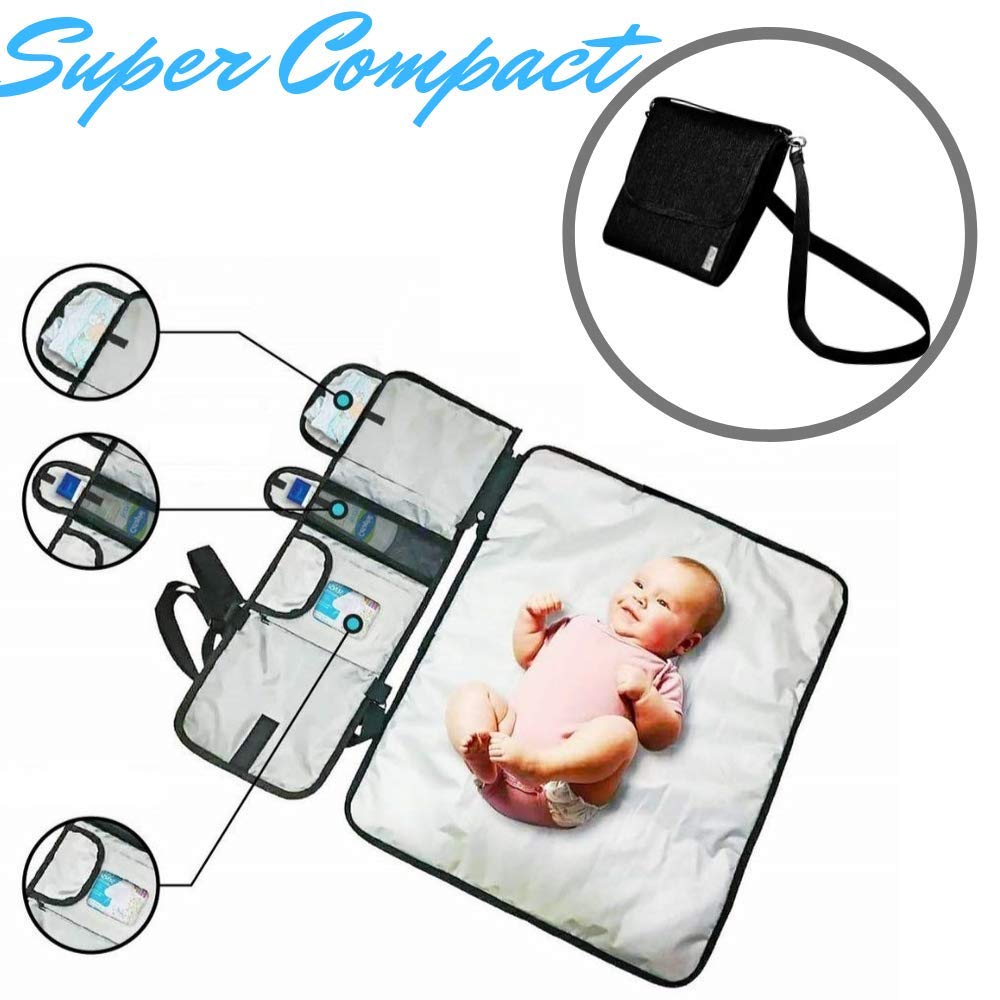 Mon Kit De Voyage Portable Avec Tapis A Langer Amovible Tapis A Langer Bebe Oderne Portable Tableau Coussin Matelas De Changement Pour Voyage Poches En Tissu Mesh Pour Les Voyages Les Promenades Bebe