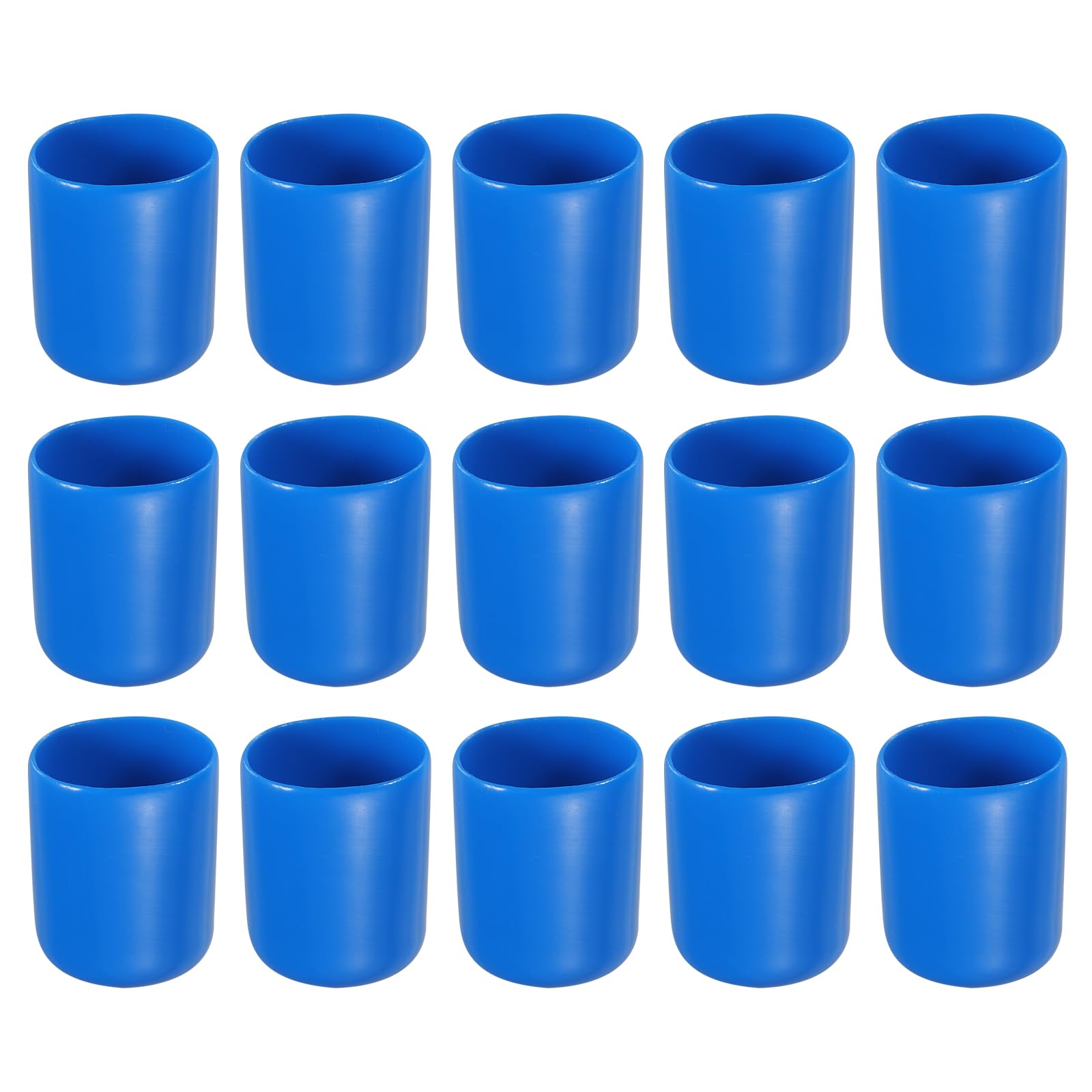 Rebower 100 Pack Screw Thread Protector Cover Rubber End Caps, [for Screw, Bolt, Rod End Cap] - 13/16 inch(20mm) inner dia/Blue