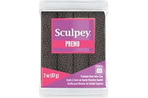 Sculpey Premo™ Polymer Oven-Bake Clay, Twinkle Twinkle Black Glitter, Non Toxic, 2 oz. bar, Great for jewelry making, holiday, DIY, mixed media &more. Premium clay perfect for clayers and artists.