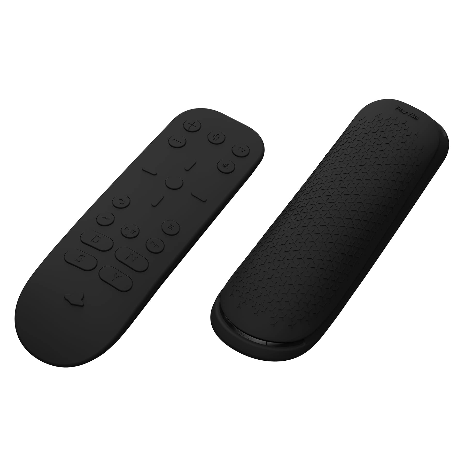 PlayVital PS5 Media Remote Controller Compatible Silicone Case, Dedicated Protective Cover for PS5 Media Remote Control, Overall Protective Case [Black]