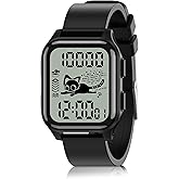EZON T048 Digital Kids Watch for Teens Girls Boys,Sport Watch with Virtual Pet Cat Step Counter Stopwatch Pedometer Timer Alarm, No App Waterproof Fitness Tracker for Ages 7-18