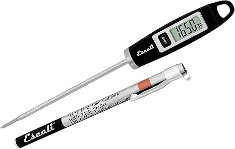 Amazon Com Escali Dh1 Gourmet Digital Thermometer Nsf Certified Black Standard Kitchen Dining
