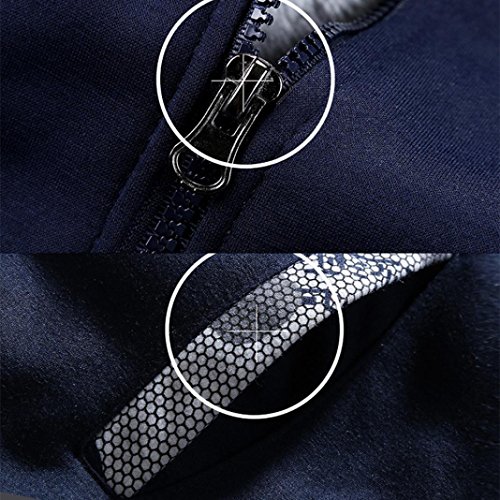 Men Coats And Jackets Winter Sale Warm Fleece Hood Zipper Sweater Outwear Sweatshirts For Men By Orangeskycn (Blue, XL)
