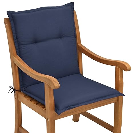 Beautissu Niedriglehner Auflage Loft NL 100x50x6cm Sitzkissen Niederlehner Stuhlkissen Schaumkern-Füllung Dunkel-Blau & weite