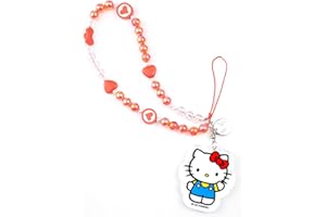 iFace Hello Kitty and Friends Beaded Wristlet Universal Phone Charm Strap - Cute Wrist Chain Lanyard Aesthetic Decor Strap for Cell Phone Camera Keys AirPods Keychains