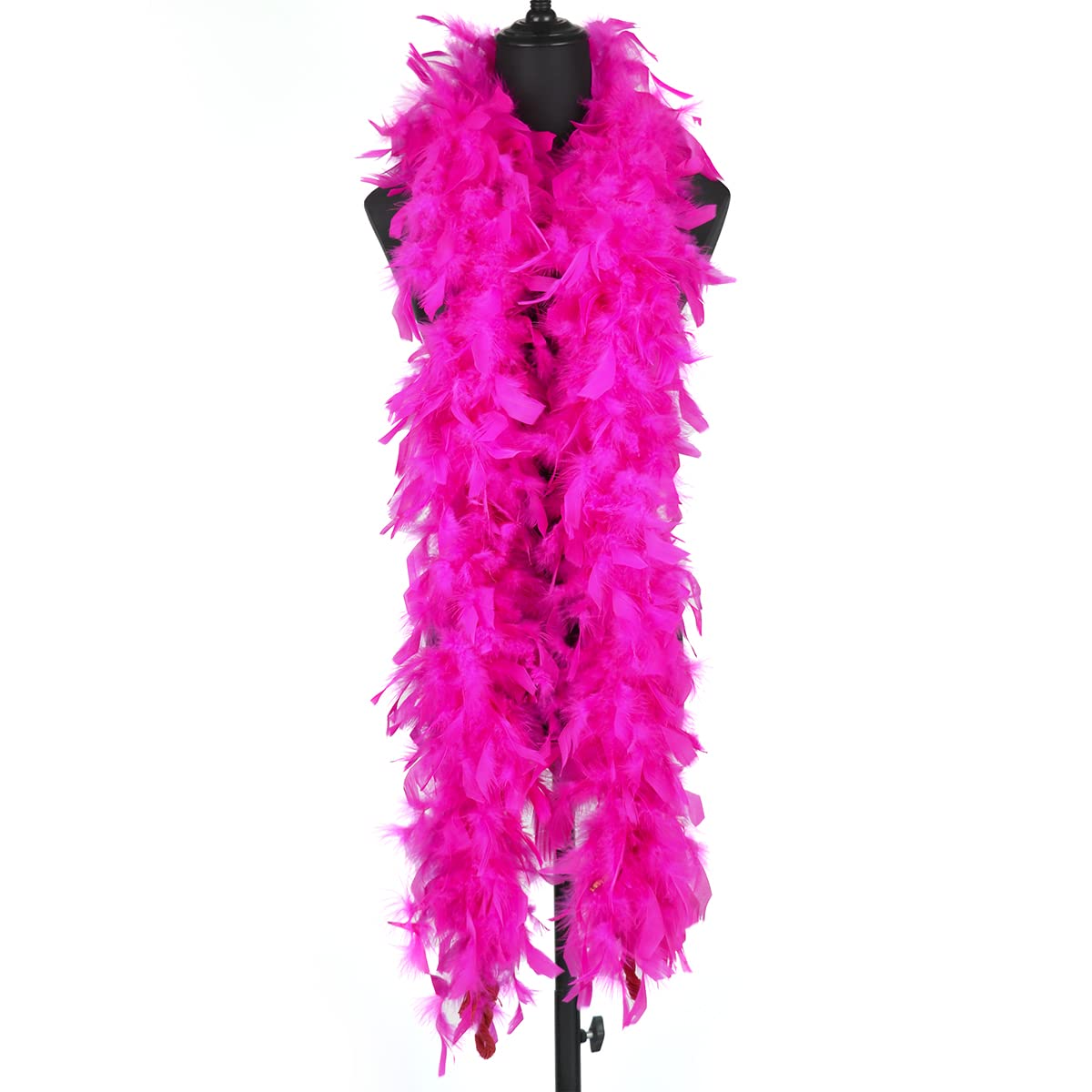 wanruida 2 Yards 90 Grams Rose Turkey Feathers Chandelle Boa,Dancing Wedding Crafting Party Dress Up Halloween Decoratio