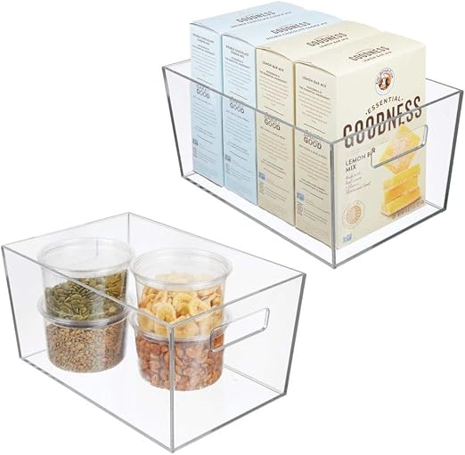 Amazon Com Mdesign Modern Plastic Kitchen Pantry Cabinet