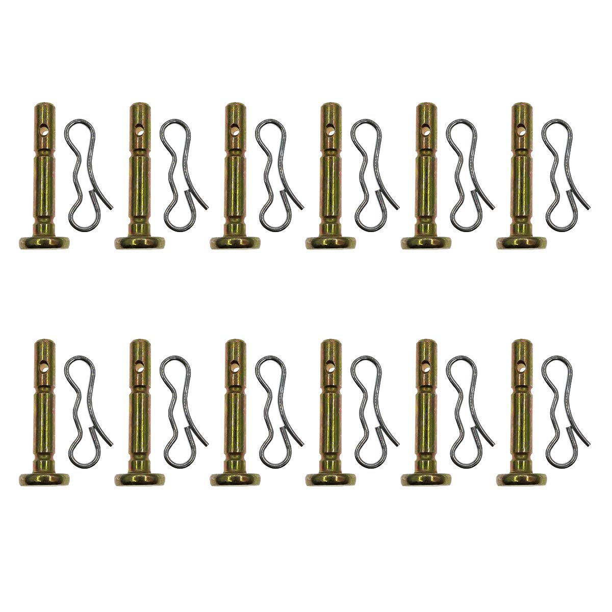 Cancanle 12 Pack Shear Pin and Cotter Pin Replacement for MTD 738-04155 CUB & Troy-bilt Snow Thrower