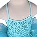 TFJH E Little Baby Girl's Ballet Outfits Shiny Sleeveless Leotard Tutu Blue XXL