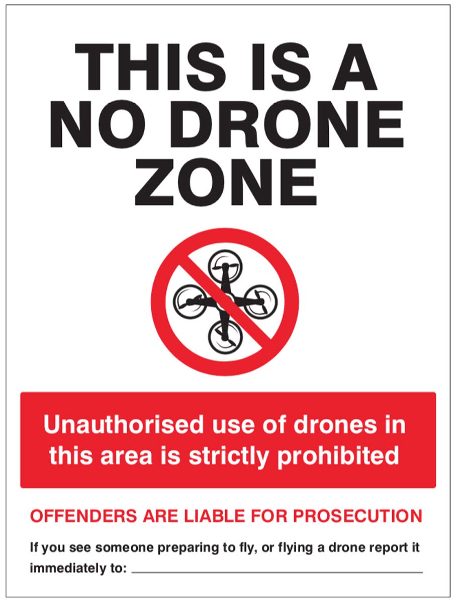 No drone zone Rigid PVC Safety Sign
