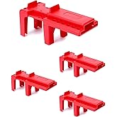 QWORK Ball Valve Lockout, Safety Lock, 1/2" - 2-1/2" Diameter, 4 Pack, Red