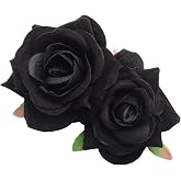 Wuyituart Black Rose Flower Hair Clip Comb Bohemia Hairpin Women | Black Floral Hair Accessories for Bride Wedding Prom Party Flamenco Dancer Mexican Costume Black 4.7 Inch Hairpin