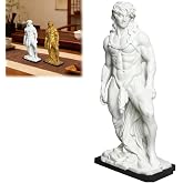 The Hung in Gold Male Sculpture, Funny Male Sculpture, Classical Art Statue, Elegant Home Office Shelf Decoration, Unique Housewarming Gift