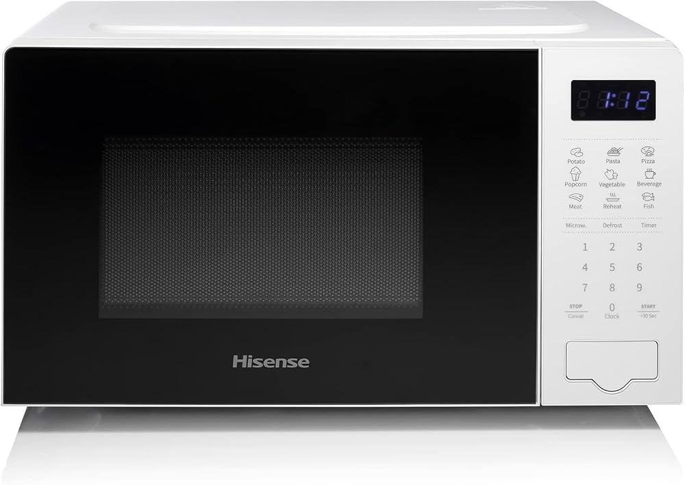 Hisense 700W 20L White Digital Solo Microwave Oven with Auto Defrost
