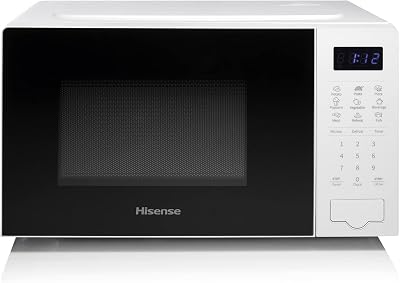 Hisense 700W 20L White Digital Solo Microwave Oven with Auto Defrost