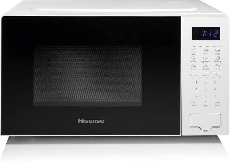 Hisense 700W 20L White Digital Solo Microwave Oven with Auto Defrost