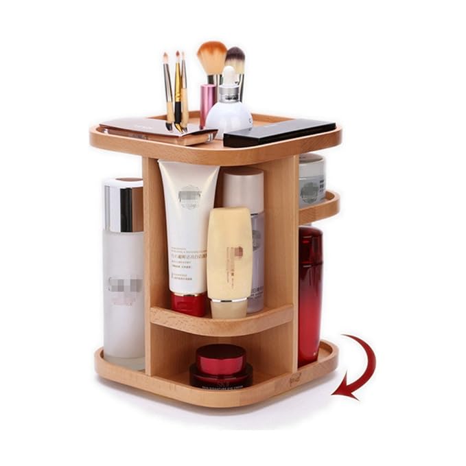 RoseFlower - Organizador de maquillaje giratorio