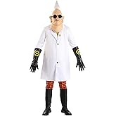 Adult Dr. Nefario Costume | Men's Despicable Me Movie Gru's Gadgeteer Supervillain Outfit with Lab Coat, Mask, Pants, Gloves