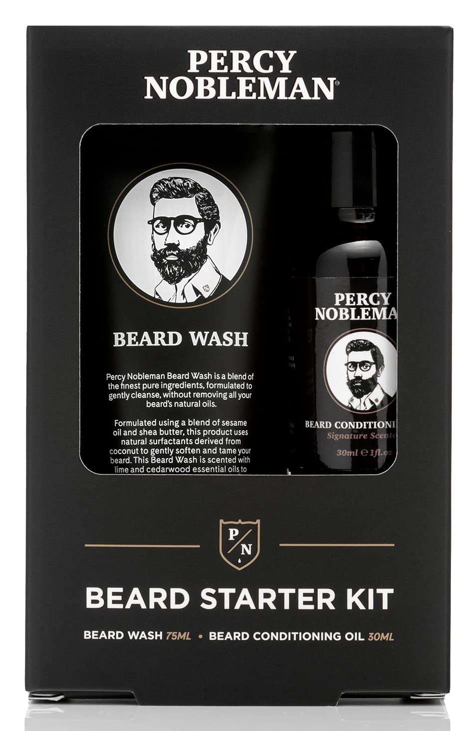 Percy Nobleman Beard Starter Set, Beard Care Set with Beard Oil and Beard Wash, Suitable as Filling Material for Stockings, 30 ml / 75 ml — image 1