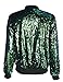 HAOYIHUI Women's Mermaid Sequin Lightweight Zipper Bomber Jacket