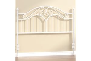 Elephance Headboard for Queen Size Bed Frame, Vintage Platform Bed Metal Headboard Only, Height Adjustable, Sturdy and Stable, Queen Size, Easy Assembly,White