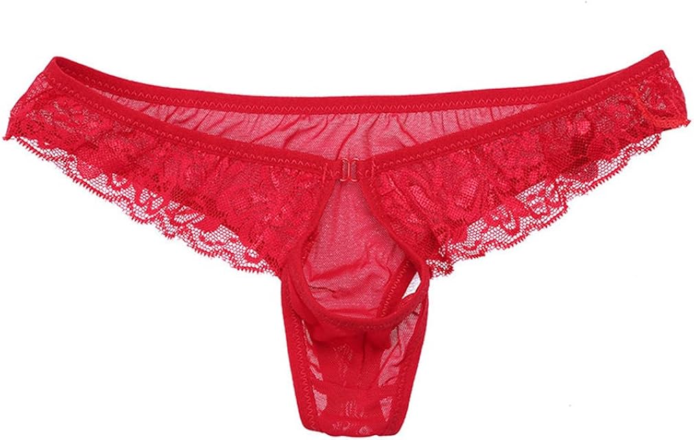 EROSPA® Herren Dessous SpitzenString mit Penis Hoden Öffnung Slip