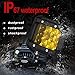 2PCS LED Lights Bar,4Inch 4D Lenses 36W Triple Yellow(Amber) Pods Row Beam,Waterproof Flood Spot Comb Driving Fog Light,for Truck Off Road Jeep SUV ATV UTV Boat