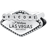 Welcome to Fabulous Las Vegas Nevada Charms, 925 Sterling Silver I Love to Travel Beads, fits Pandora Holiday Bracelet Necklace, Gift for Lover/Birthday