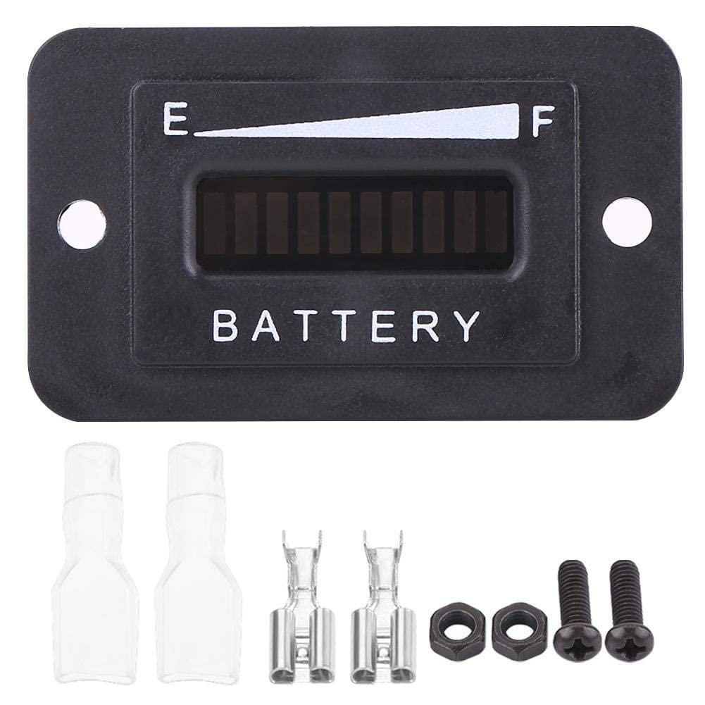 Aramox Battery Meter,12V 24V 36V 48V LED Digital Battery Indicator Battery Meter Gauge for Cart(BI003-36V)