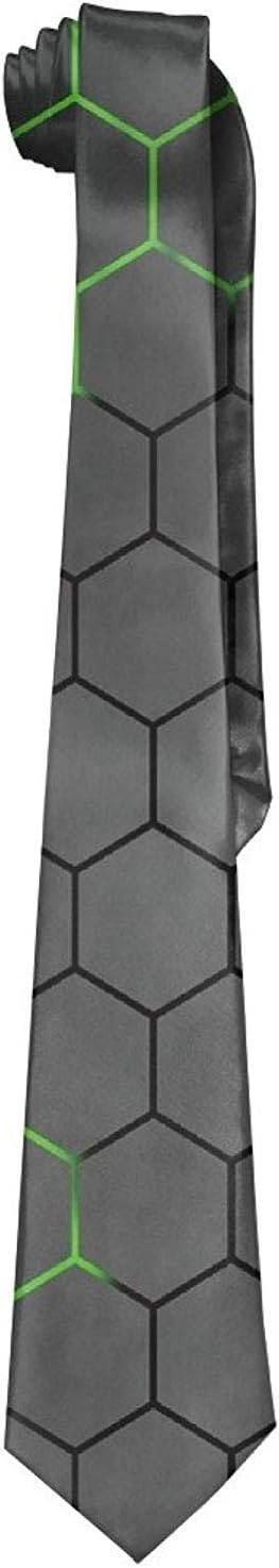 ZQ-SOUTH Men's Honey Comb Beehive Classic All Over Skinny Novelty Neck Tie