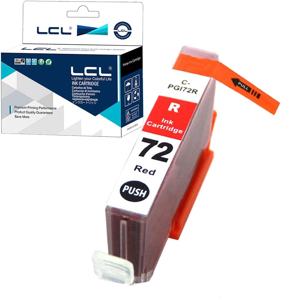 LCL PGI-72R Red Ink Cartridge Replacement for Canon 72 PGI-72 Replacement for Canon PIXMA Pro-10 PIXMA Pro-10s (1 Pack)
