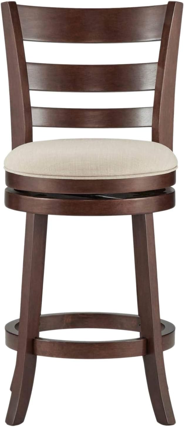 Verona Linen Scroll Back Swivel 29 Inch Bar Stool By Inspire Q Classic Home Garden Furniture Bar Stools
