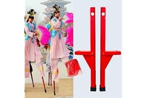 acclookss Stilts for Kids Premium Leg - Strap Stilts Smooth Painted Pine Wood Rubber - Coated for Free Hands 5+ Kids 200 - Pound Load Perfect for Sports & Cosplay Events
