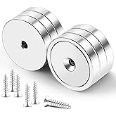 LOVIMAG Magnets Neodymium Magnet 150LBS Strong Heavy Duty Rare Earth 6 P | Locker Super Extra Screw Holder Cup Imanes Fuertes Powerful Round Industrial Magnetic Door Holes with Mounting Wall
