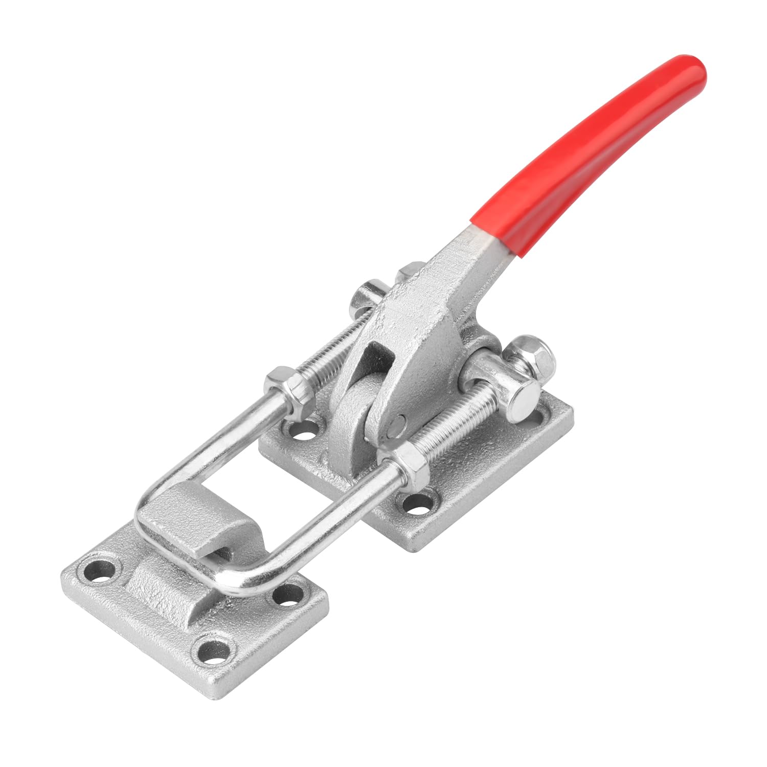 Photo 1 of 10.2 Inch Heavy Duty Large Toggle Clamp Latch, 7700Lbs Holding Capacity, Tire Carrier Latch, Self-Lock U-Bolt Adjustable for Trailer Latch, Machine, Smoker Lid, latches Hardware, by GENHAKON.