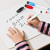 Nicpro Dry Erase Mini Whiteboard A4 Double Sided with 3 Pens view 5