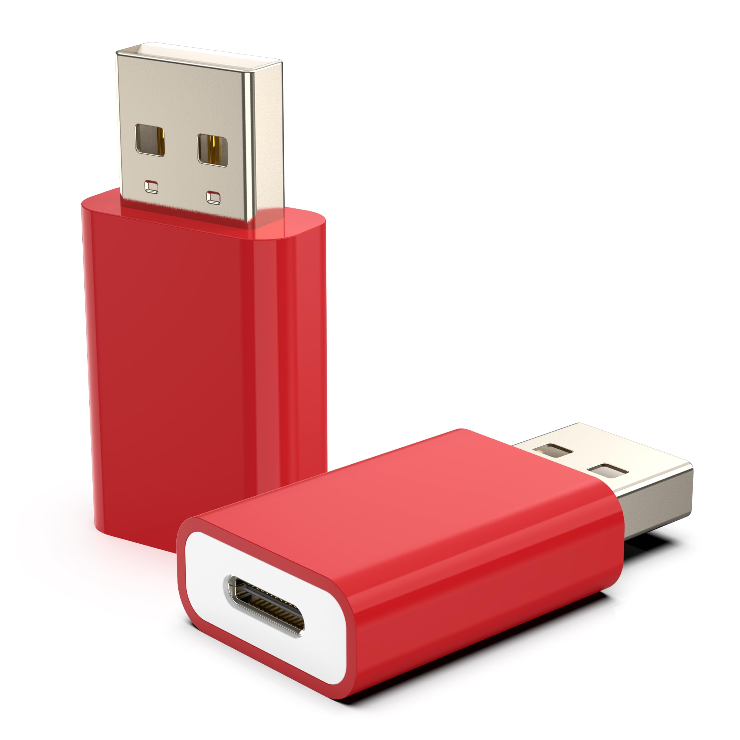 LMUBOY USB Male to USB-C Female Adapter Pack-2,Type-C to Type-A Charger Cable Converter for Apple Watch Series 10/9/8/7/SE/Ultra,MagSafe Charger,iPhone 16 15 14 13 12 Pro Max,Galaxy S25 S24 S23 S22