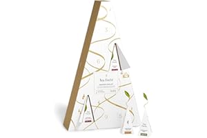 Tea Forte Tea Advent Calendar Gift Set; 12 Individually Wrapped Handcrafted Assorted Pyramid Infuser Tea Bags with Numbered Doors, Winter Chalet