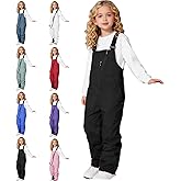 VOGFFR Snow Bibs Kids Waterproof Insulated Ski Bibs Girls Boys Snowboarding Overalls Athletic Snow Pants with Multi Pockets