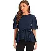 Allegra K Women's Peplum Blouse